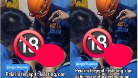 Karena sakit dan takut, lalu panik, si bapak minta pertolongan damkar. Dan akhirnya bisa ditolong. Dan si bapaknya lega.