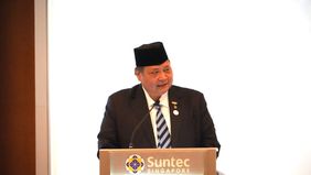 Menteri Koordinator Bidang Perekonomian Airlangga Hartarto menghadiri Joint-Investment Promotion Event Investment Opportunities And Business Regulations In The Batam, Bintan, And Karimun (BBK) Free Trade Zone di Singapura.