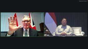 Prabowo Subianto melakukan pertemuan melalui konferensi video dengan Perdana Menteri (PM) Inggris Keir Starmer