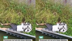 Korban di temukan pada pagi hari oleh warga sekitar yang melewati jembatan tersebut