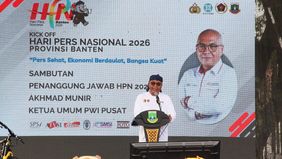 Acara Kick Off Hari Pers Nasional (HPN) 2026 di Alun-alun Kota Serang, Banten, Minggu 30 November 2025, diselimuti suasana bahagia dan penuh solidaritas. 
