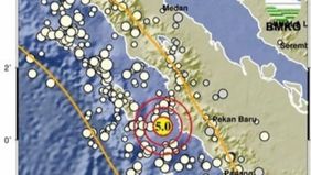 Gempa bumi tektonik berkekuatan magnitudo 5,0 mengguncang wilayah Nias Selatan, Sumatera Utara, pada Selasa malam, 2 Desember 2025, sekitar pukul 20.16.25 WIB.