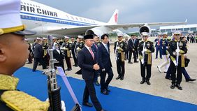 Ketua MPR RRT Wang Huning Tiba di Jakarta.