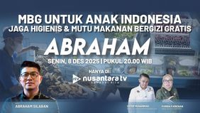 Saksikan selengkapnya program Abraham bertajuk "MBG untuk Anak Indonesia, Jaga Higienis & Mutu Makanan Bergizi Gratis", malam ini pukul 20.00 WIB, hanya di Nusantara TV. 