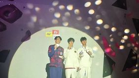 Cabang olahraga panjat tebing menambah dua medali emas untuk Indonesia dari nomor lead putra dan putri dalam SEA Games 2025 Thailand yang berlangsung di Kompleks Olahraga Rajamangala, Bangkok, Jumat malam, 12 Desember 2025.