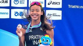 Tim triathlon Indonesia kembali menyumbangkan medali emas pada ajang SEA Games 2025 Thailand melalui nomor duathlon yang dipertandingkan di Leam Mae Phim, Klaeng District, Rayong, Kamis, 18 Desember 2025.