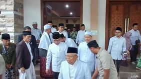 Mustasyar Pengurus Besar Nahdlatul Ulama (PBNU) K.H. Ma&rsquo;ruf Amin menyampaikan apresiasi atas tercapainya kesepakatan penyelenggaraan Muktamar Nahdlatul Ulama (NU) secara bersama antara Ketua Umum PBNU dan Rais Aam PBNU hasil Muktamar ke-34 di Lampung