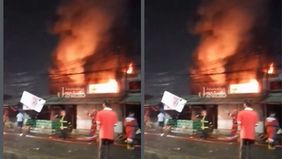 Api dilaporkan mulai merembet sekitar pukul 00.30 WIB. Titik api diduga berasal dari bangunan yang berfungsi sebagai gudang toko pakaian. Sebelum api membubung tinggi, warga sekitar sempat dikejutkan oleh suara dentuman keras dari dalam bangunan.