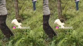 Saat ditemukan posisi mayat dalam keadaan tertelungkup dengan kondisi luka pada bagian kepala.