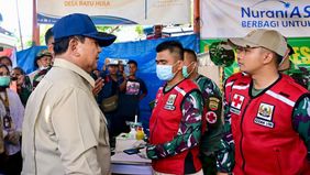 Prabowo Tinjau Posko Kesehatan Kodam I/BB di Tapanuli Selatan.