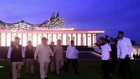 Prabowo Subianto melakukan peninjauan ke sejumlah titik strategis di Ibu Kota Nusantara (IKN)