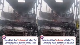 Petugas pemadam kebakaran juga tampak berjibaku untuk membantu memadamkan api.