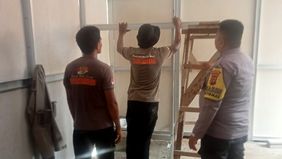 Total 34 unit Huntara dibangun oleh Brimob Polda Sumbar.