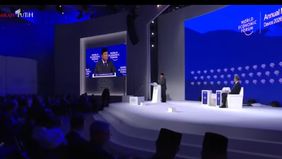 Presiden Prabowo Subianto menyoroti program penyaluran panel interaktif digital ke sekolah-sekolah dalam pidatonya di World Economic Forum (WEF), Kamis, 22 Januari 2026