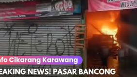 Breaking News! Pasar Bancong Kecamatan Sukatani Kabupaten Bekasi Pagi Ini Kebakaran. Jum'at.(23/1/26).