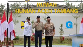 Menteri Koordinator Bidang Infrastruktur dan Pembangunan Kewilayahan, Agus Harimurti Yudhoyono (AHY), meresmikan Hunian Sementara (Huntara) bagi warga terdampak bencana hidrometeorologi di Kabupaten Aceh Tamiang, Kamis, 22 Januari 2026. 