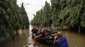 Badan Nasional Penanggulangan Bencana (BNPB) mencatat adanya penurunan jumlah wilayah terdampak banjir di Kabupaten Bekasi, Jawa Barat, seiring surutnya genangan air di sejumlah kawasan permukiman.