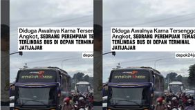Berdasarkan keterangan saksi di lokasi, korban sebelumnya terlibat senggolan dengan sebuah angkot. Senggolan tersebut menyebabkan korban kehilangan keseimbangan, terjatuh ke badan jalan, lalu terlindas bus yang melaju di jalur yang sama.