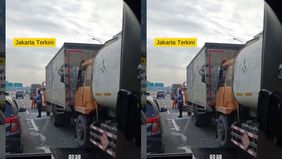 Selain itu, kepadatan juga terjadi di ruas Kembangan KM 08 hingga Kebon Jeruk KM 03+400 yang disebabkan oleh tingginya volume kendaraan.