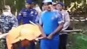 Jenazah ditemukan dalam keadaan tak utuh.