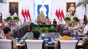 Prabowo Subianto menggelar pertemuan bersama tokoh dan akademisi politik luar negeri di Istana Merdeka, Jakarta