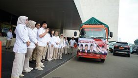 Peringatan HUT Gerindra digelar di kompleks parlemen, Senayan, Jakarta