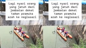 Seorang pria dilaporkan hilang di jembatan dekat Taman Pramuka, arah Neglasari, Kota Tangerang, pada Kamis (19/2/2026) sekitar pukul 11.00 WIB.