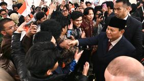 Momen Sukacita Diaspora Sambut Prabowo di Amman Yordania