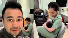 Raffi Ahmad membagikan video kehadiran bayi laki-laki di rumahnya, diduga akan adopsi anak lagi.