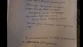 Hal ini terkuak dalam buku harian milik JSLP yang turut diamankan petugas