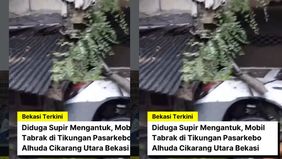 Berdasarkan informasi yang dihimpun warga sekitar yang enggan disebutkan namanya mengatakan, kendaraan roda empat tersebut melaju dari arah dalam kondisi hendak berangkat kerja. Namun saat melintasi tikungan, mobil diduga hilang kendali dan langsung 