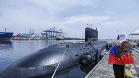 Sejumlah kapal perang milik Armada Pasifik Angkatan Laut Federasi Rusia bersandar di Dermaga IKT Eks Presiden, Pelabuhan Tanjung Priok, Jakarta, Selasa (31/3/2026). Kedatangan armada ini menjadi bagian dari agenda latihan bersama dengan TNI Angkatan 