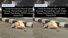 Lakalantas melibatkan kendaraan motor dengan mobil di Jalan Kemang - Parung Bogor.