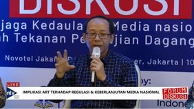 Agus Sudibyo menekankan pentingnya memahami perubahan lanskap global yang kini semakin berpengaruh terhadap arah perjanjian dagang internasional, termasuk implikasinya bagi sektor media dan kedaulatan informasi nasional.