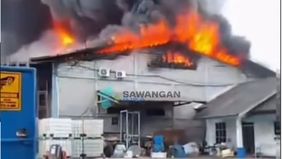 Kebakaran terjadi siang ini, Sabtu (11/04/2026), di sebuah pabrik kasur di wilayah Curug, Gunung Sindur, Kabupaten Bogor. Kepulan asap hitam tebal terlihat membumbung tinggi hingga ke kawasan Bojongsari.
