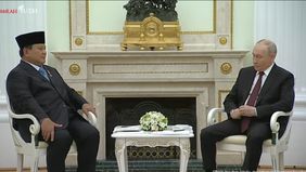 Prabowo Subianto melakukan pertemuan dengan Presiden Federasi Rusia Vladimir Putin di Istana Kremlin, Moskwa, Rusia