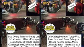 Insiden tersebut sempat menarik perhatian pengguna jalan yang melintas. Berdasarkan informasi yang dihimpun warga, terdapat dua korban dalam peristiwa itu, yang kemudian dilarikan ke RSUD Cibitung untuk penanganan lebih lanjut.