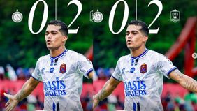 Pada pertandingan itu, Persijap melesakkan gol lewat Rendi Saepul (37') dan penalti Carlos Henrique Franca (45').