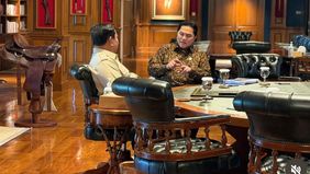 Presiden RI Prabowo Subianto menerima kunjungan Menteri Pemuda dan Olahraga, Erick Thohir, di kediamannya di Hambalang, Bogor, Jawa Barat, pada Rabu, 22 April 2026.