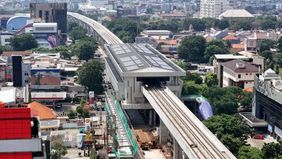 PT Waskita Karya (Persero) Tbk mencatat progres pembangunan Light Rail Transit Jakarta (LRT) Fase 1B rute Velodrome&ndash;Manggarai telah mencapai 91,86 persen.