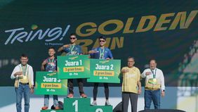 PT Pegadaian sukses menyelenggarakan ajang lari perdana Tring! Golden Run 2026 yang diikuti oleh ribuan pencinta olahraga lari, di kawasan Parkir Timur Senayan, Jakarta, pada Minggu, 26 April 2026.