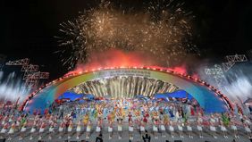 Pesta Olahraga Pantai Asia ke-6 resmi dibuka pada Rabu malam, 23 April 2026, di kota resor tropis Sanya. Upacara pembukaan berlangsung meriah di kawasan tepi laut Yasha Park.