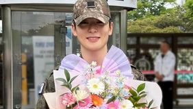 Solois sekaligus anggota grup K-Pop NCT, Jaehyun, telah resmi menuntaskan kewajiban militernya di Korea Selatan pada Minggu, 3 Mei 2026 waktu setempat.