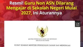 Kementerian Pendidikan Dasar dan Menengah meluruskan informasi keliru yang menyebutkan guru non-ASN akan dirumahkan pada tahun 2027.