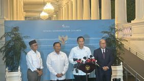 Presiden Prabowo Subianto menerima sejumlah Menteri Kabinet Merah Putih di Istana Merdeka