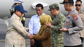 Presiden Prabowo Subianto tiba di Pangkalan TNI AU Iswahjudi, Kabupaten Magetan, Jawa Timur, pada Sabtu, 16 Mei 2026, sekitar pukul 08.00 WIB, dalam rangka kunjungan kerja