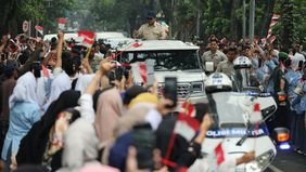Presiden Prabowo Subianto tiba di Stadion Siliwangi, Kota Bandung, Provinsi Jawa Barat, pada Senin, 25 Mei 2026, untuk melakukan kunjungan kerja