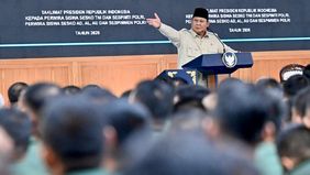 Prabowo Subianto memberikan taklimat kepada perwira siswa Sesko TNI dan Sespimti Polri, perwira siswa Sesko AD, AL, AU, dan Sespimmen Polri. Taklimat tersebut diberikan Presiden pada Senin, 25 Mei 2026 di Komplek Sekolah Staf dan Komando AD, Bandung,