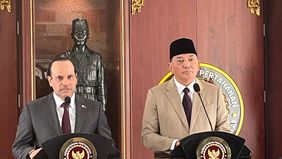 Menteri Pertahanan Republik Indonesia, Sjafrie Sjamsoeddin, menerima kunjungan kehormatan Deputi Perdana Menteri sekaligus Menteri Pertahanan Qatar, H.E. Sheikh Saoud bin Abdurrahman bin Hassan bin Ali Al Thani, di Kementerian Pertahanan.