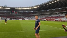 Timnas Indonesia terancam kehilangan salah satu pemain andalannya saat menghadapi Oman dalam laga persahabatan FIFA di Stadion Utama Gelora Bung Karno (SUGBK), Jakarta, Jumat (5/6). Gelandang muda Marselino Ferdinan dilaporkan mengalami cedera hamstr